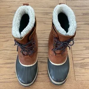 Sorel Caribou Men\'s Size 9 Waterproof Brown Boots Wool Insulated NM1481-256 NICE Amazon.com | Mens Sorel Caribou Waterproof Snow Boots Winter  main image 4